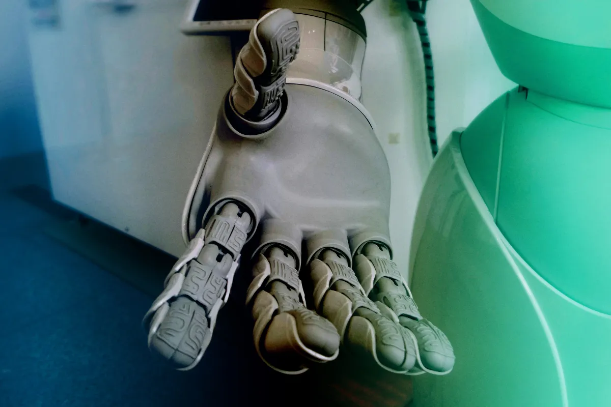 An abstract illustration representing the impact of AI on financial data in healthcare.